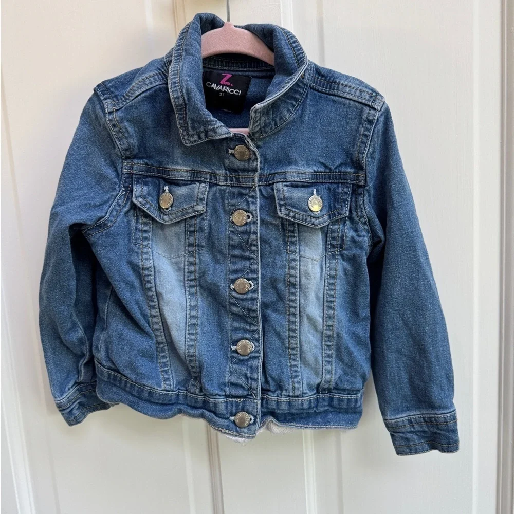 Z. Cavaricci 3T Girls Blue Denim Jean Jacket Classic Denim Style